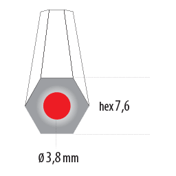 esagonale 7.6 mm