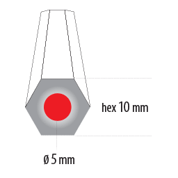 esagonale 10 mm