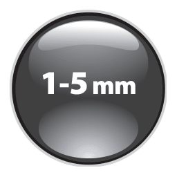 punta 1 e 5 mm