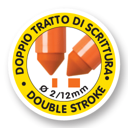 Doppio tratto scrittura 2 e 12 mm