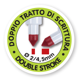 doppio tratto scrittura 2 e 4.5 mm
