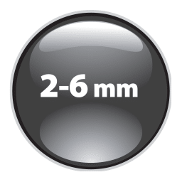 punta da 2 e 6 mm
