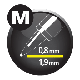 punta media 0.8 e 1.9 mm